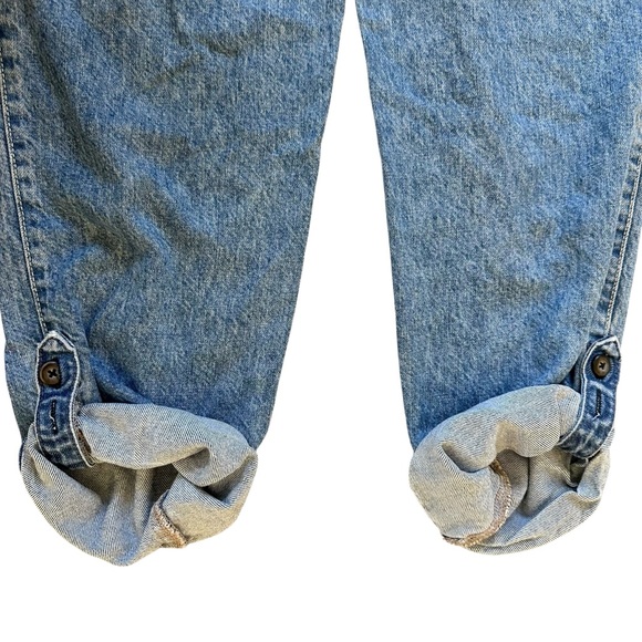 Free People Big Pocket Zipper Fly Rory Relaxed Slim Straight Roll Hem Size 25 - Picture 7 of 10